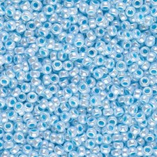 Miyuki rocailles Perlen 11/0 - Aqua lined white pearl 11-430